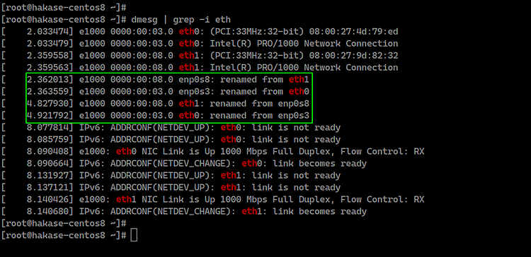 在 CentOS 上将网络接口重命名为 eth0