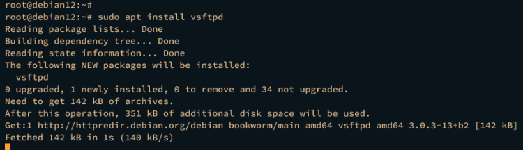 在 Debian 12 上使用 vsftpd 搭建安全 FTP 服务器