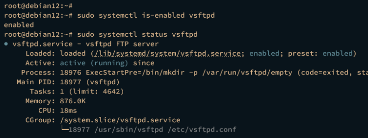 在 Debian 12 上使用 vsftpd 搭建安全 FTP 服务器