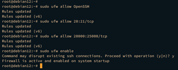 在 Debian 12 上使用 vsftpd 搭建安全 FTP 服务器