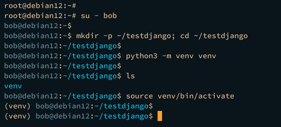 在 Debian 12 上安装 Django Web 框架