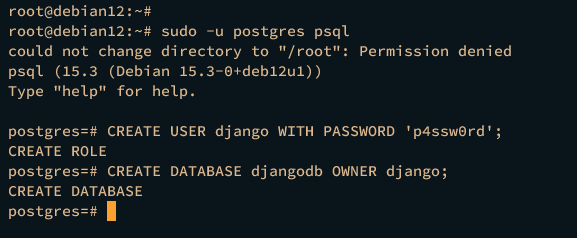 在 Debian 12 上安装 Django Web 框架