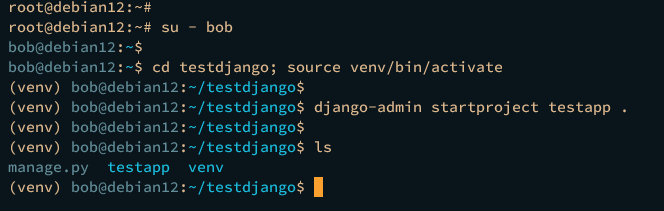 在 Debian 12 上安装 Django Web 框架