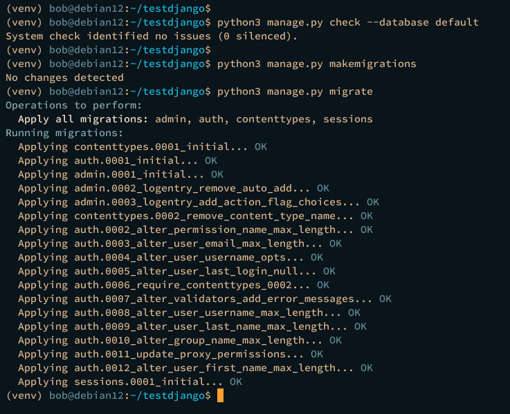 在 Debian 12 上安装 Django Web 框架