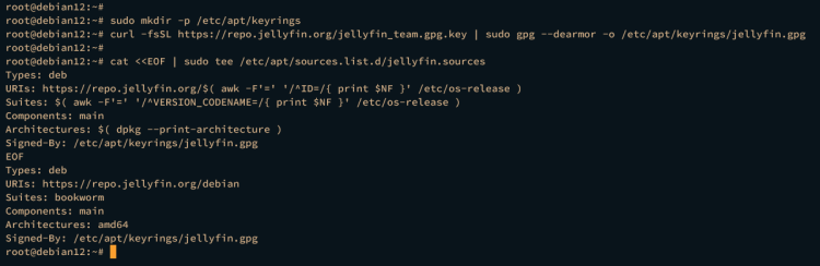 在 Debian 12 上安装 Jellyfin 媒体服务器