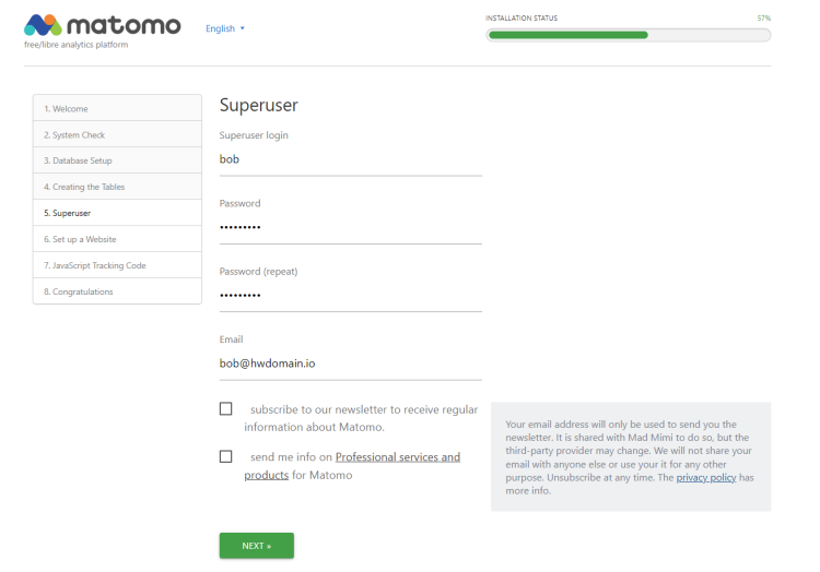 在 AlmaLinux 9 上安装 Matomo Web Analytics 指南