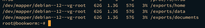 在 Debian 12 上安装 NFS 服务器与客户端