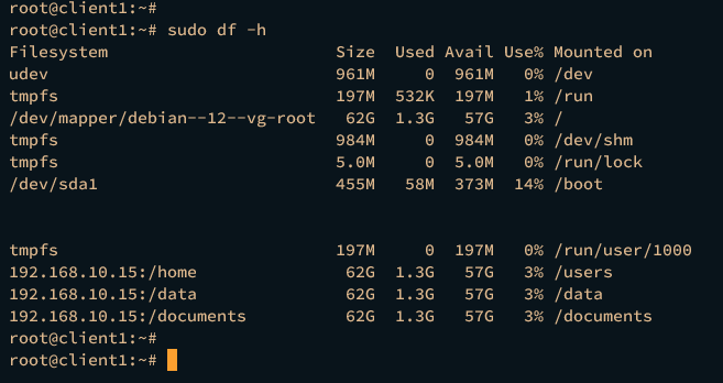 在 Debian 12 上安装 NFS 服务器与客户端