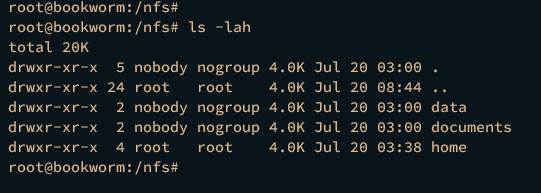 在 Debian 12 上安装 NFS 服务器与客户端