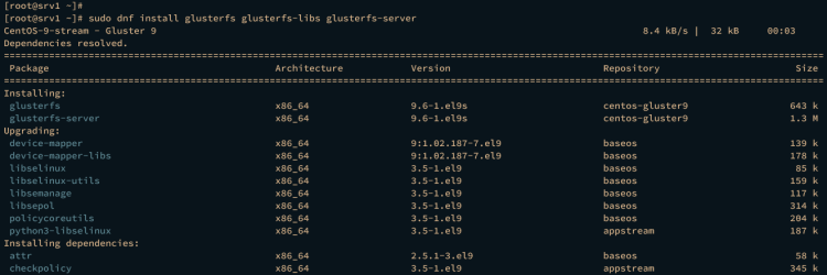 如何在 AlmaLinux 9 上安装 GlusterFS