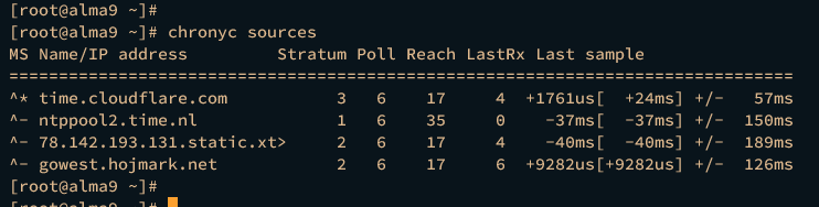 在 AlmaLinux 9 上将 Chrony 配置为 NTP 服务器与客户端