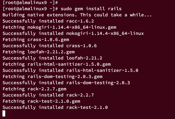 如何在 AlmaLinux 9 上安装 Ruby on Rails 并配合 PostgreSQL