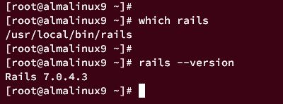 如何在 AlmaLinux 9 上安装 Ruby on Rails 并配合 PostgreSQL