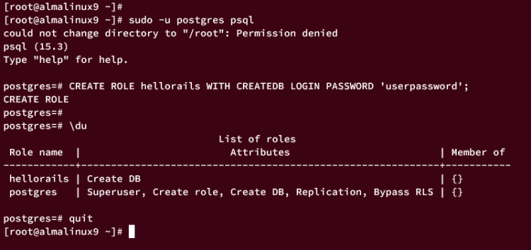 如何在 AlmaLinux 9 上安装 Ruby on Rails 并配合 PostgreSQL