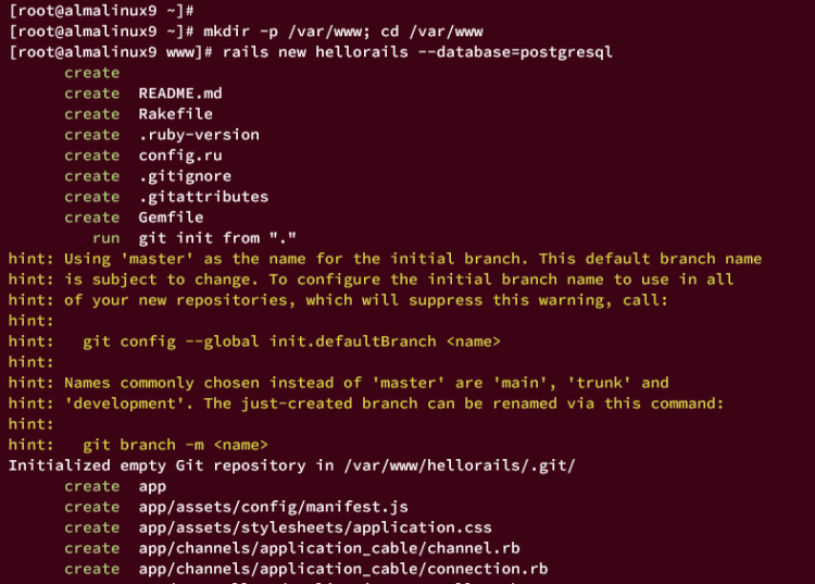 如何在 AlmaLinux 9 上安装 Ruby on Rails 并配合 PostgreSQL