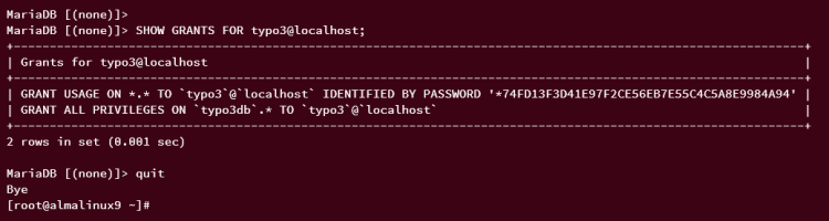 在 AlmaLinux 9 上使用 Nginx 安装 TYPO3 CMS