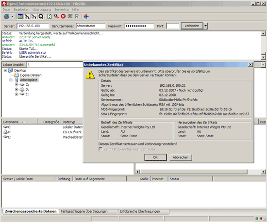 如何在 Debian Lenny 上配置 PureFTPd 以接受 TLS 会话
