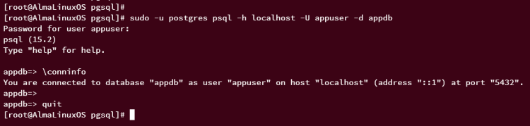 分步指南：在 AlmaLinux 9 上安装 PostgreSQL