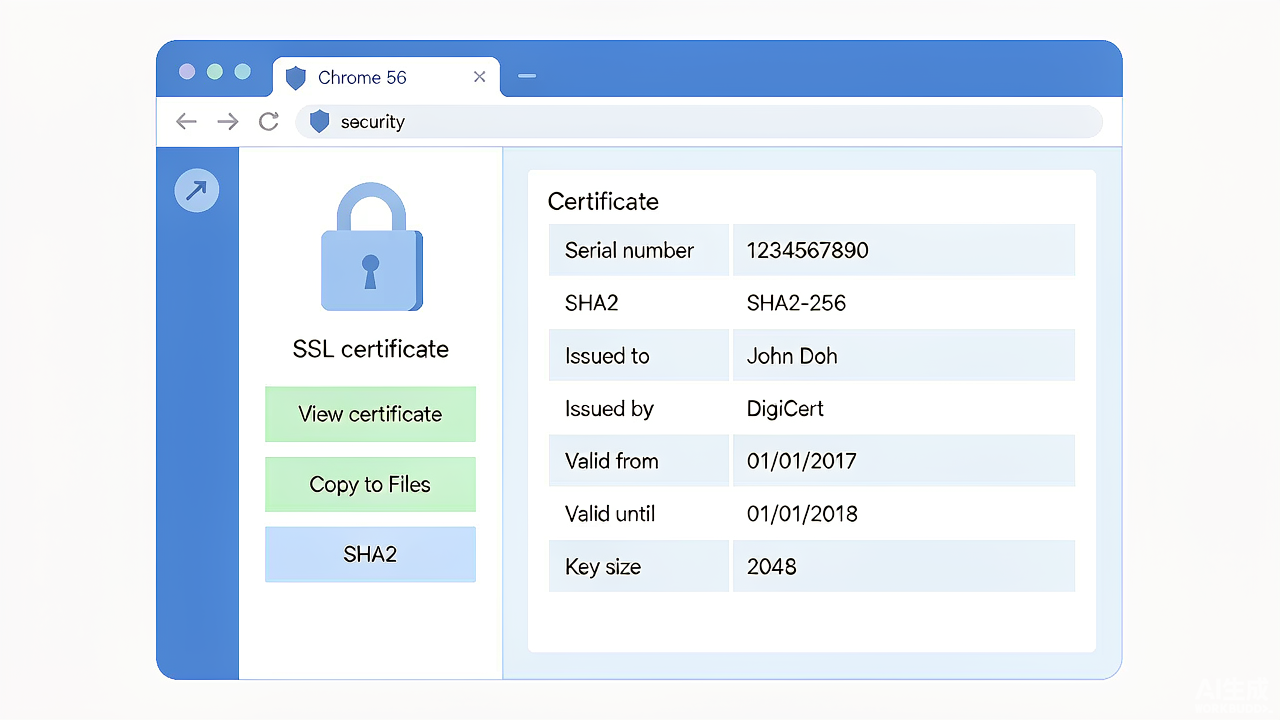在 Chrome 56 中查看 SSL 证书详情的方法