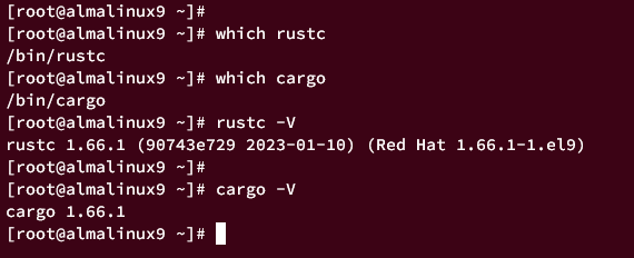在 AlmaLinux 9 上安装 Rust 与 Cargo 包管理器