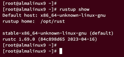 在 AlmaLinux 9 上安装 Rust 与 Cargo 包管理器