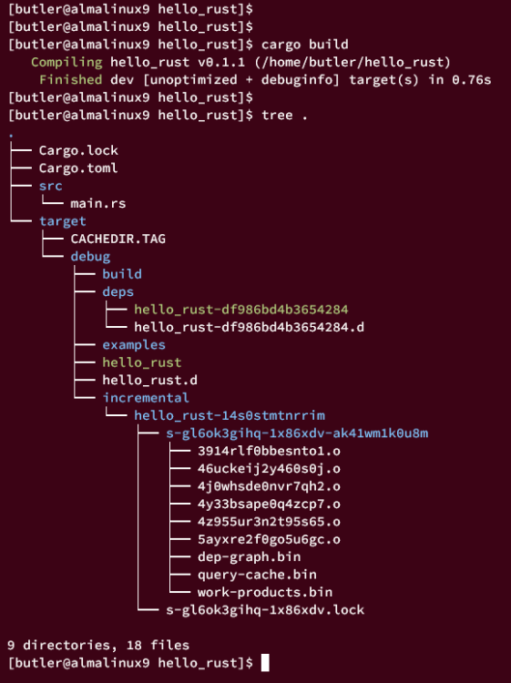 在 AlmaLinux 9 上安装 Rust 与 Cargo 包管理器
