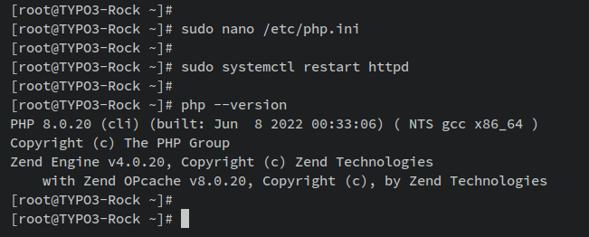 Rocky Linux 9 系统下安装配置 TYPO3 CMS 内容管理系统建站教程