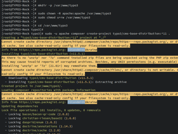 Rocky Linux 9 系统下安装配置 TYPO3 CMS 内容管理系统建站教程