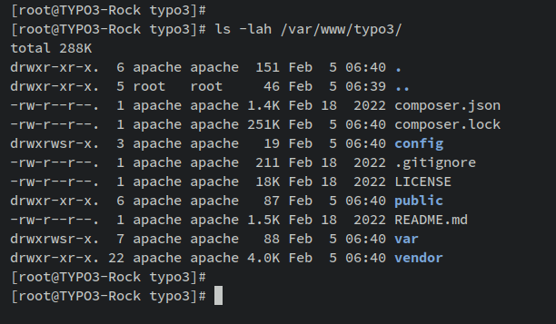 Rocky Linux 9 系统下安装配置 TYPO3 CMS 内容管理系统建站教程