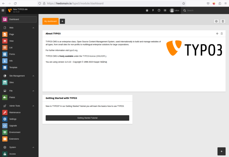 Rocky Linux 9 系统下安装配置 TYPO3 CMS 内容管理系统建站教程