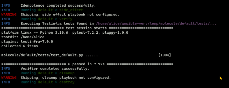 用 Molecule 与 Docker 测试 Ansible 角色