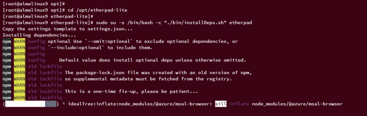 在 AlmaLinux 9 系统上安装部署 Etherpad 协同编辑平台
