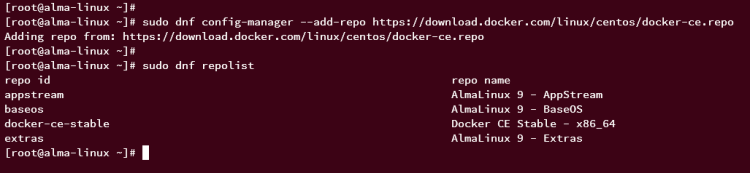 在 AlmaLinux 9 上安装 Docker CE 容器引擎
