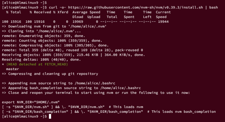 AlmaLinux 9 服务器上安装 Node.js 的三种不同方式教程
