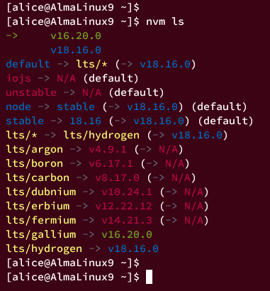AlmaLinux 9 服务器上安装 Node.js 的三种不同方式教程