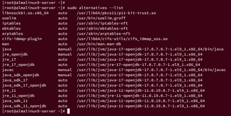 在 AlmaLinux 9 上安装 Java OpenJDK 与 Oracle JDK 并配置环境变量和默认版本