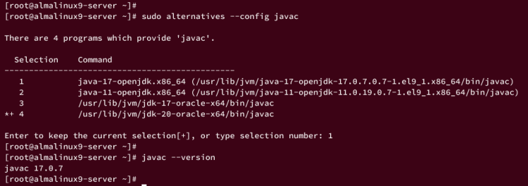 在 AlmaLinux 9 上安装 Java OpenJDK 与 Oracle JDK 并配置环境变量和默认版本