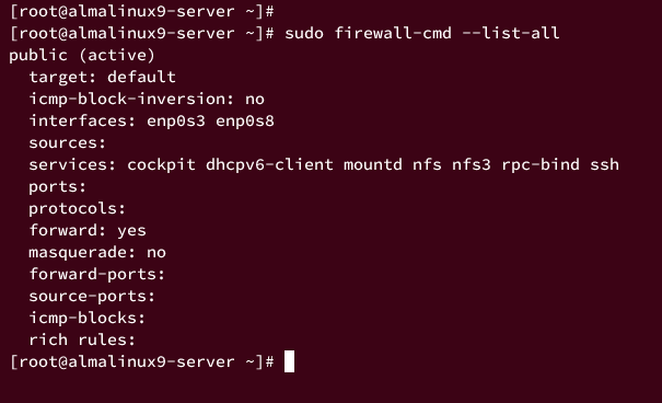 在 AlmaLinux 9 上安装与配置 NFS 服务端及客户端
