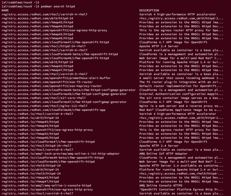 AlmaLinux 9 系统上 Podman 容器安装配置与入门教程