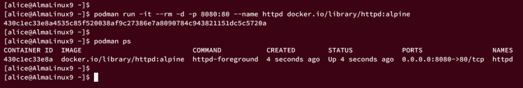 AlmaLinux 9 系统上 Podman 容器安装配置与入门教程