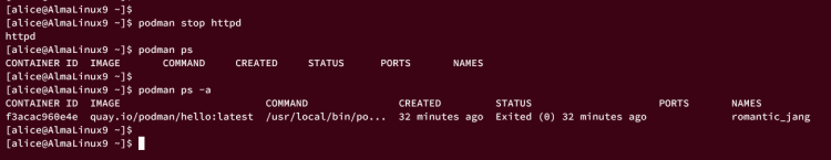 AlmaLinux 9 系统上 Podman 容器安装配置与入门教程