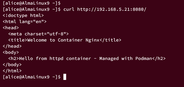 AlmaLinux 9 系统上 Podman 容器安装配置与入门教程