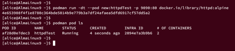 AlmaLinux 9 系统上 Podman 容器安装配置与入门教程