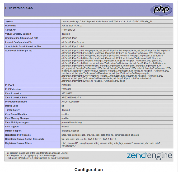 在 Ubuntu 20.04 上安装 Nginx PHP MariaDB LEMP 栈