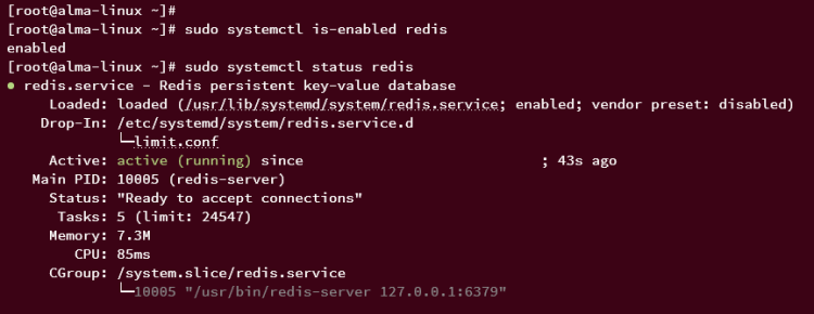 在 AlmaLinux 9 系统上安装并配置 Redis 键值缓存数据库