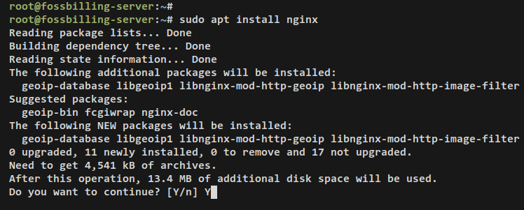 在 Debian 11 服务器上通过 Nginx 部署 FossBilling 计费系统教程
