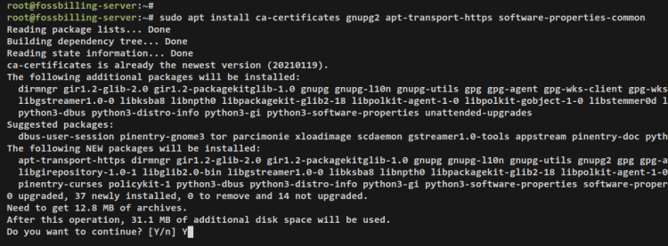 在 Debian 11 服务器上通过 Nginx 部署 FossBilling 计费系统教程