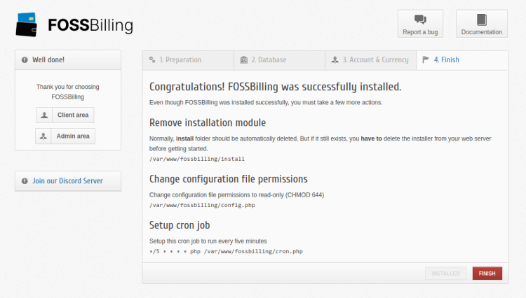 在 Debian 11 服务器上通过 Nginx 部署 FossBilling 计费系统教程