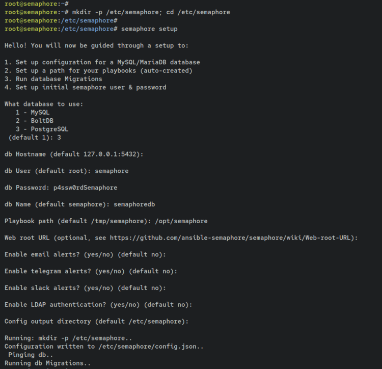 在 Debian 11 上安装 Ansible Semaphore 可视化管理面板