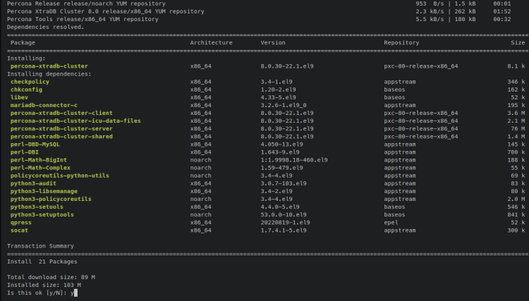 在 Rocky Linux 9 上安装并配置 Percona XtraDB 集群